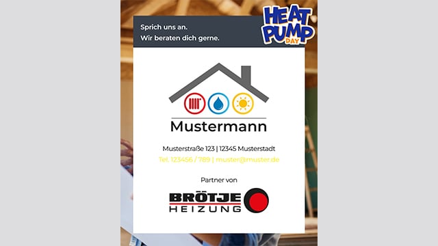 Vorlage für einen Post zum Heat Pump Day auf Facebook