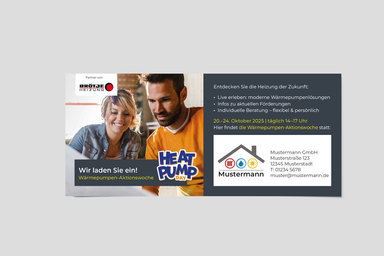 Anzeigenvorlage für den Heat Pump Day
