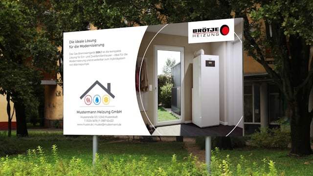 Beispiel eines Banners aus dem BRÖTJE Marketingkatalog