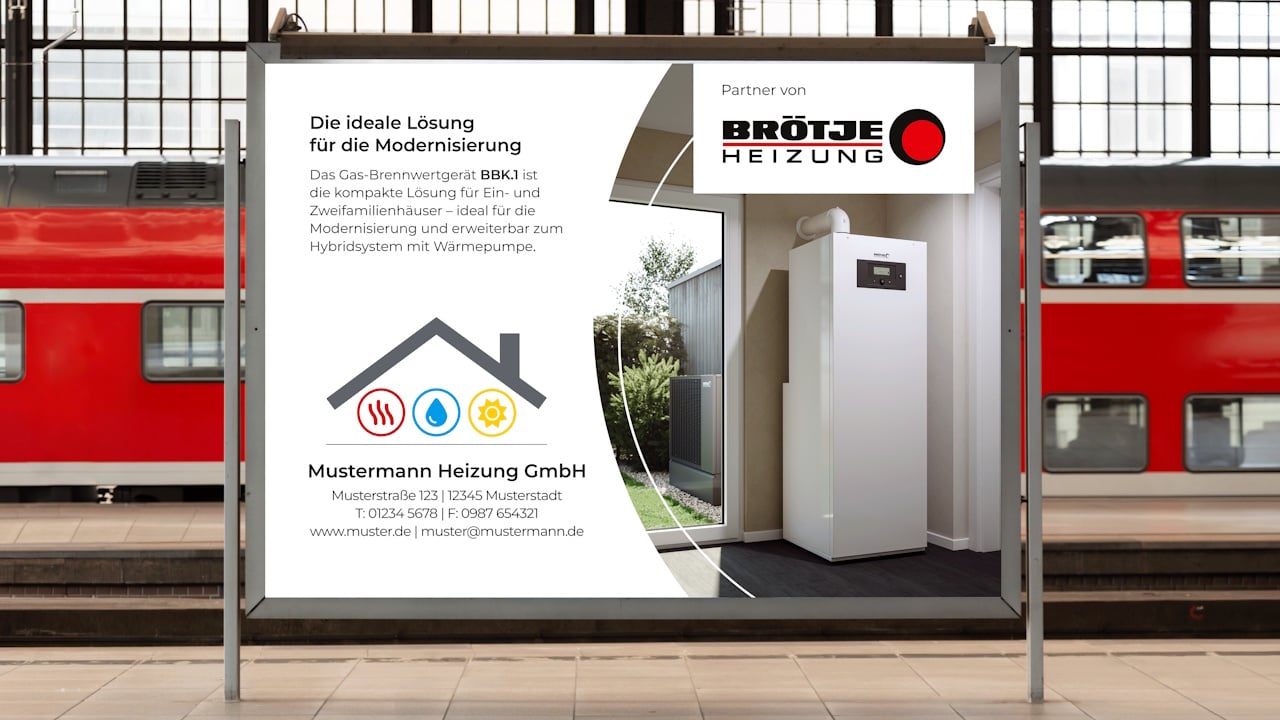 Beispiel eines Banners aus dem BRÖTJE Marketingkatalog