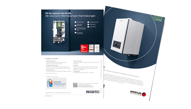 Marketingkatalog: Flyer mit Kundeneindruck