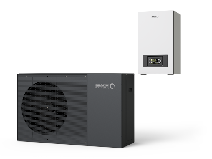 Luft-Wasser-Wärmepumpe BLW Eco 2 von BRÖTJE mit Inneneinheit