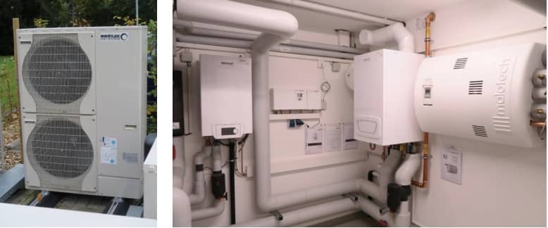 Split-Wärmepumpe der Brötje-Heizanlage