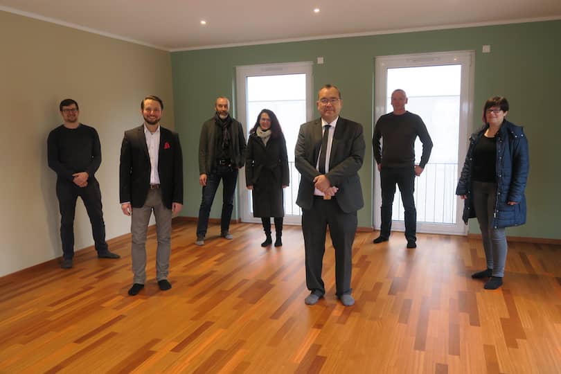 Palle Frens, Enrico Neumann, Arch. Christian & Sabina Däschler, Investor Temba Schuh sowie Ingo Patzelt und Angela Rolof
