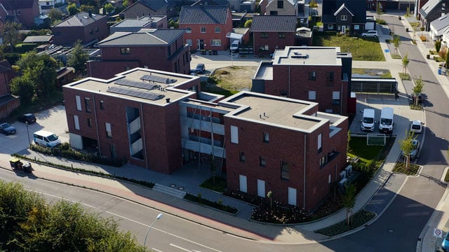 Luftaufnahme Mehrfamilienhaus WGEMS an der Rheiner Str. 166 in Emsdetten