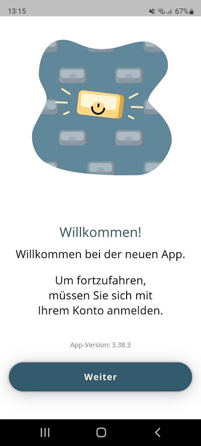 Screenshot Anmeldung Remeha Home App