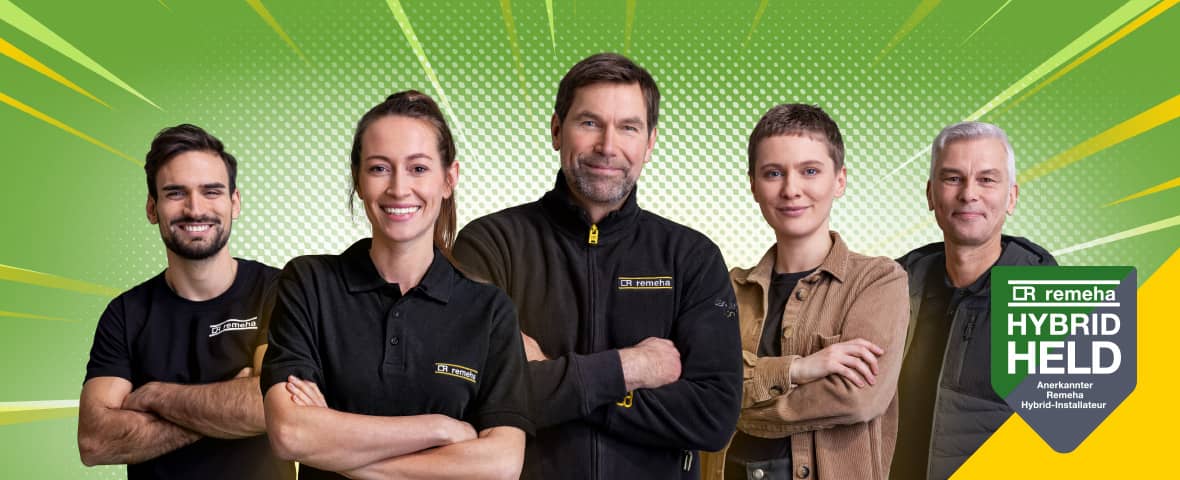 Remeha Handwerkspartner in der Hybrid Helden Aktion zur Energiewende
