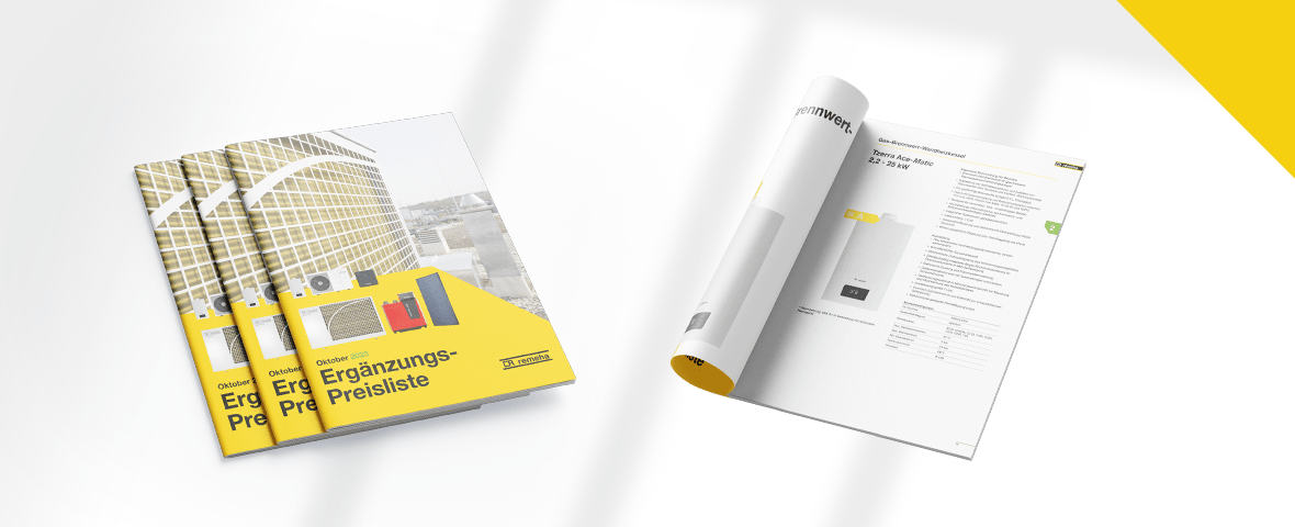 Remeha Preisliste 2023 als Printausgabe, gültig ab April 2023