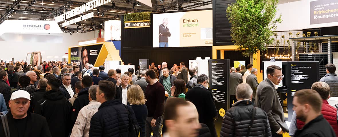 Besucherandrang auf dem Remeha Stand auf der ISH 2023