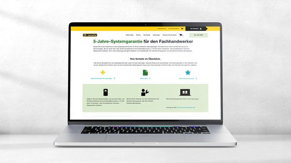 Laptop mit Screen vom Remeha Pro-Bereich