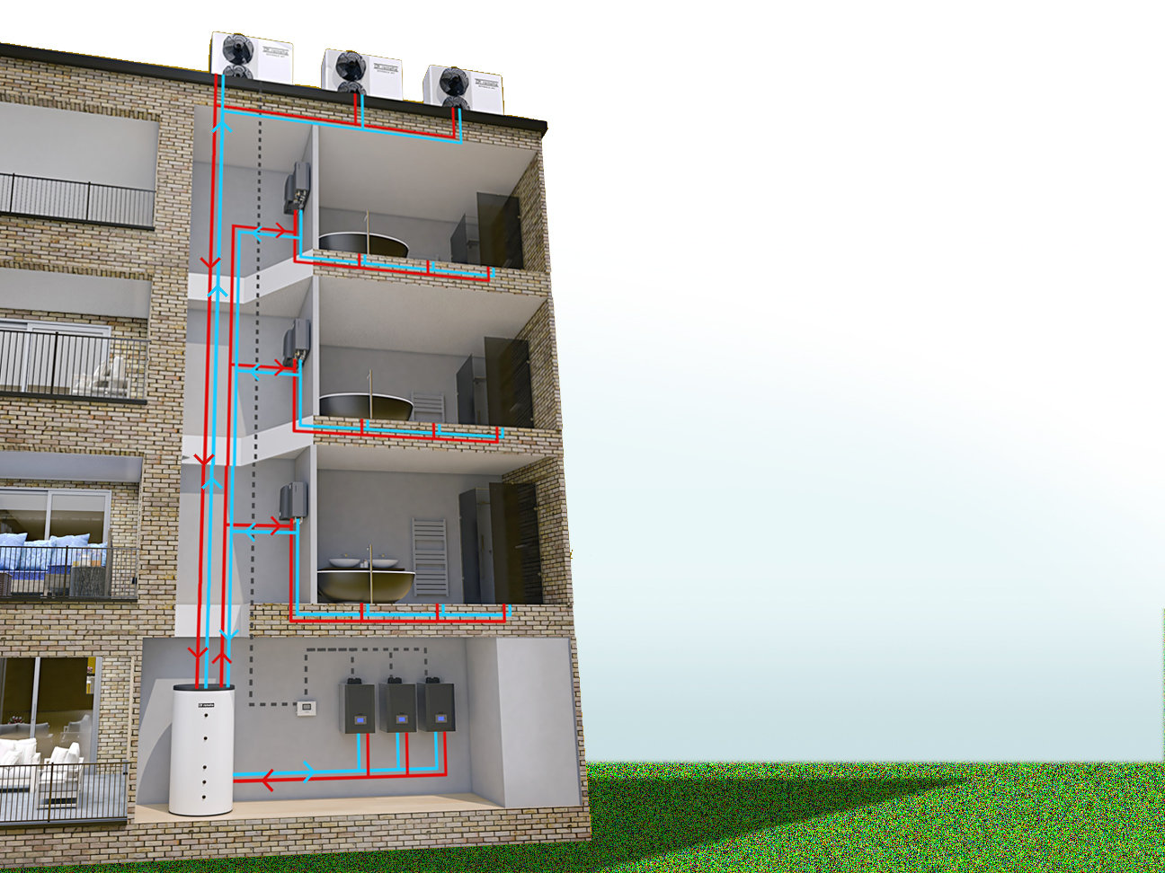 systeemschets-appartement-hybride-installatie