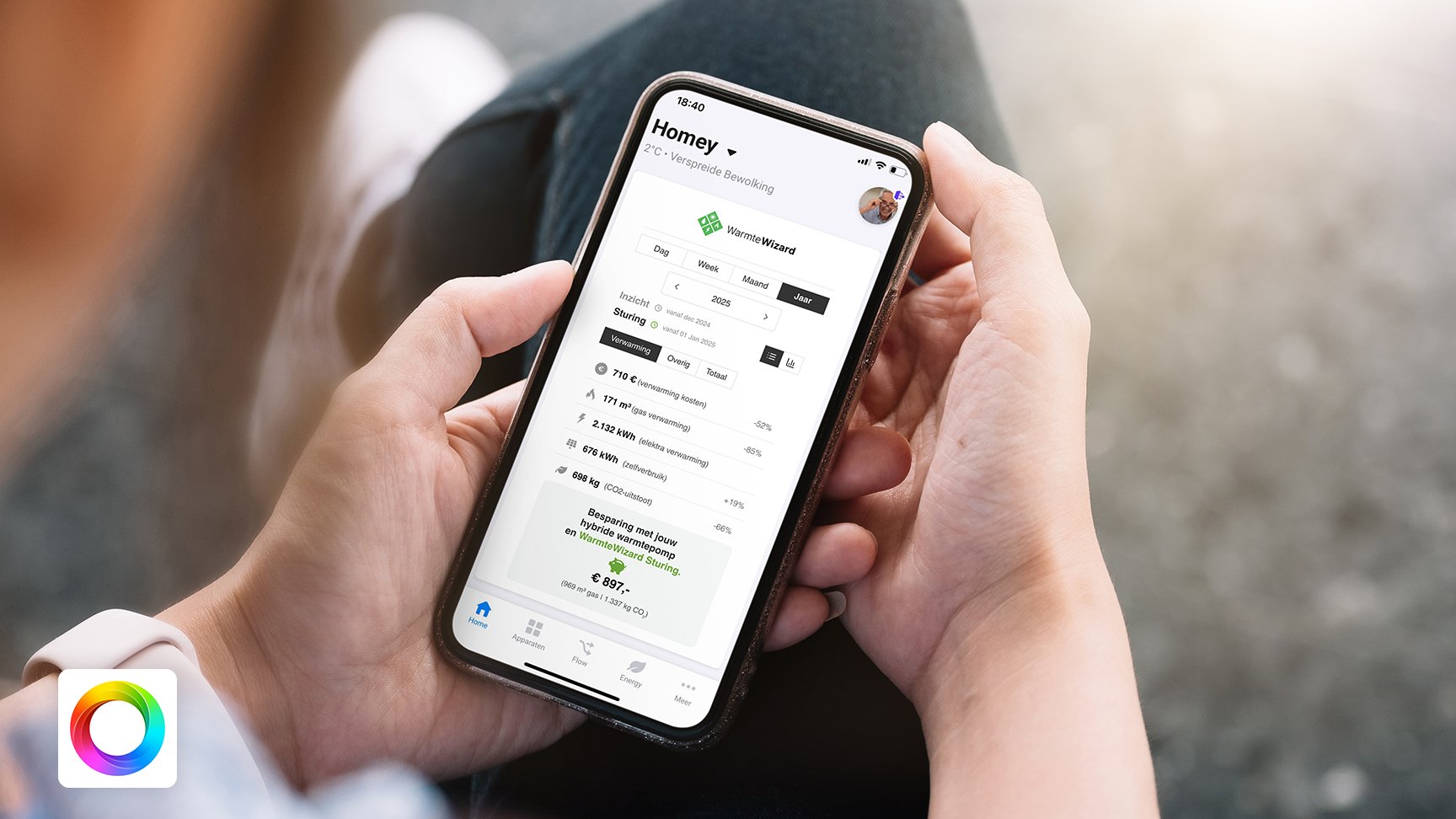 warmtewizard op Homey Smarthome platform