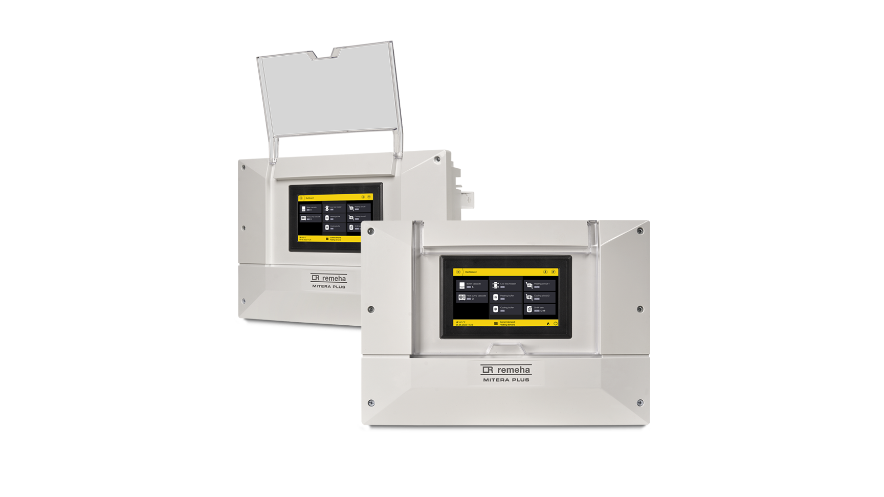 mitera-plus-hybride-regelaar-aanzichten-frontaal-en-zijaanzicht