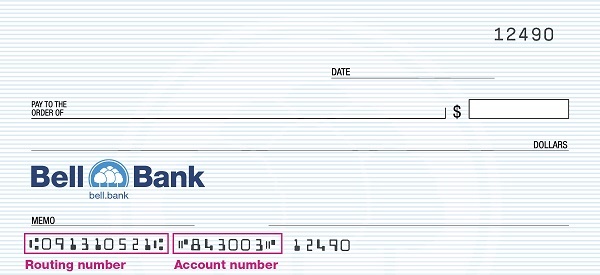 Find your routing number example