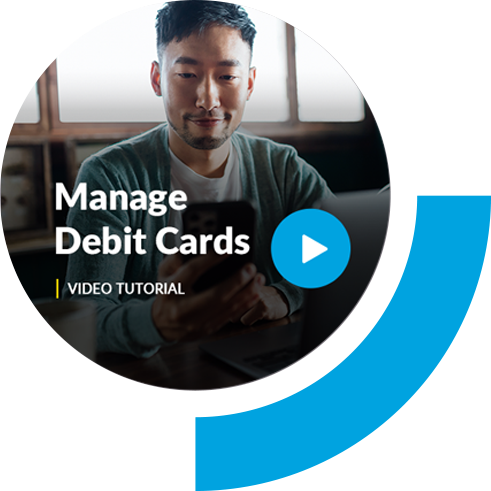 Manage debit cards video tutorial video stock photo
