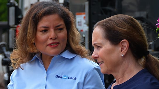 Nesbitt Contracting CFO, Susan Peters and Bell Bank Commercial Banker, Perla Salinas