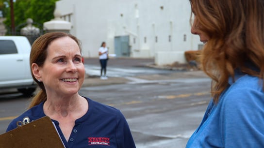 Nesbitt Contracting CFO, Susan Peters and Bell Bank Treasury Management Officer, Stephanie Smith