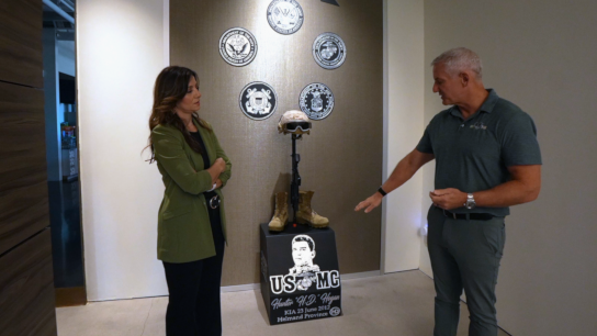 Bell Bank, In Business Together: Vet Tix insights article, Reina and Steven chatting