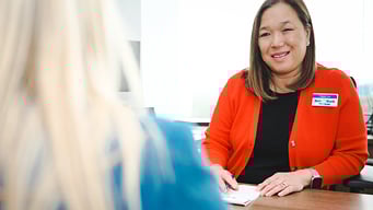 Person working with a Bell employee