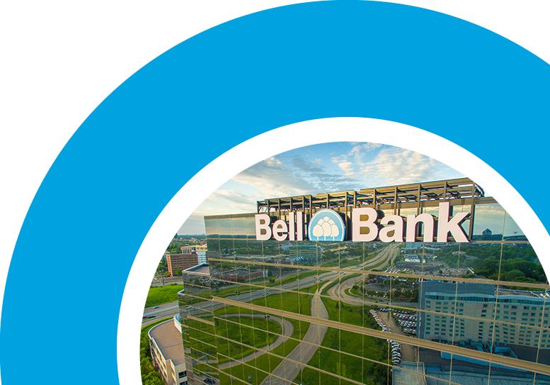 Bell Bank logo on Bloomington Bell Plaza building