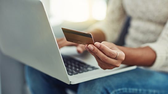 computer with credit card