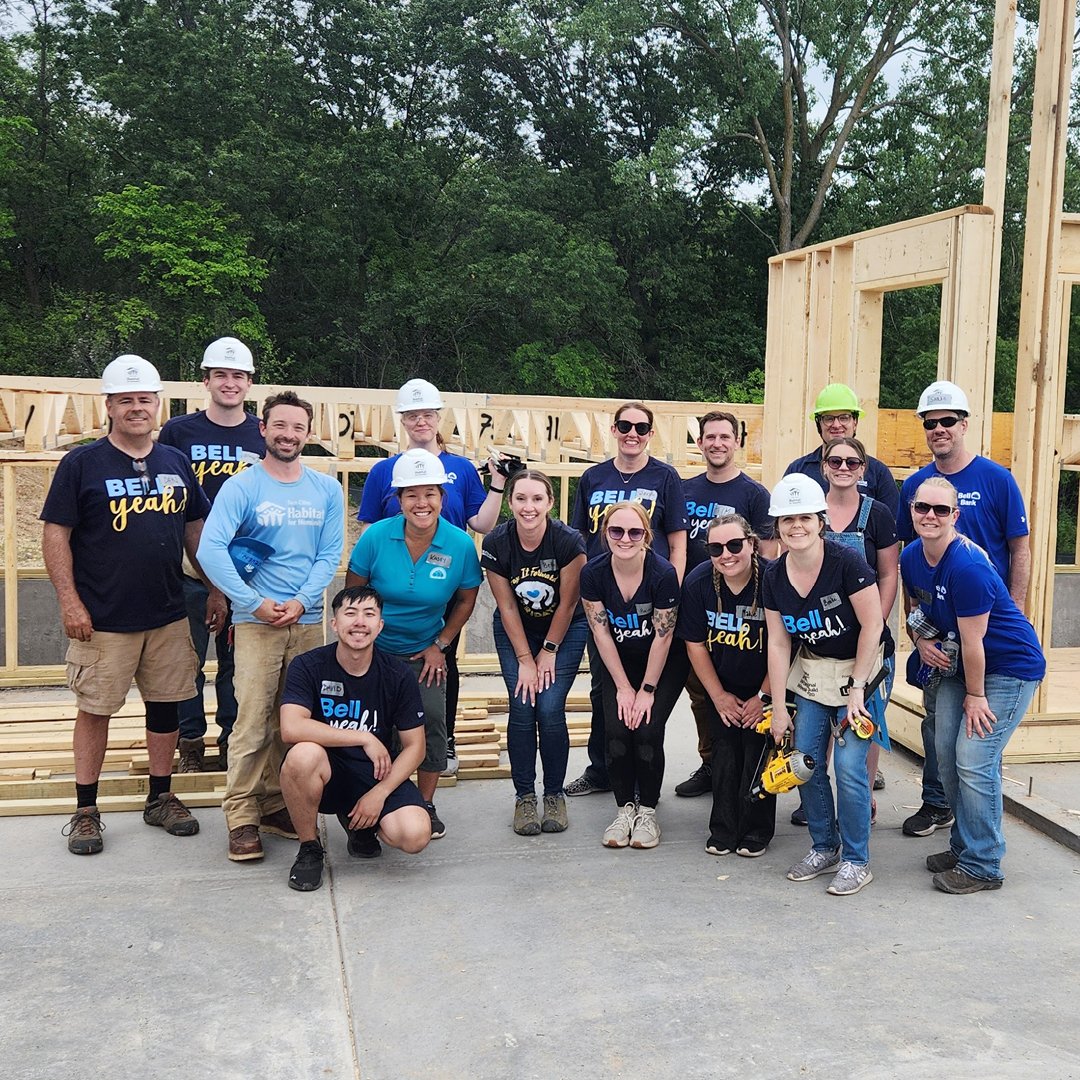 Bell Bank group photo while volunteering with Habitat for Humanity_2
