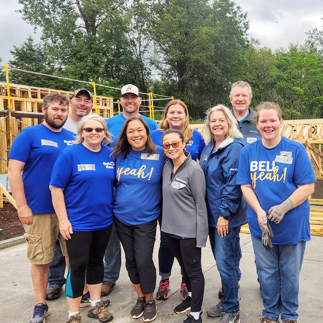Bell Bank group photo while volunteering with Habitat for Humanity_3