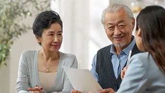 Elder couple meeting with an consultant