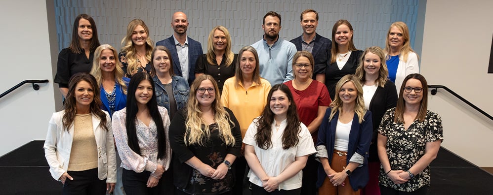 Group photo of a corporate team