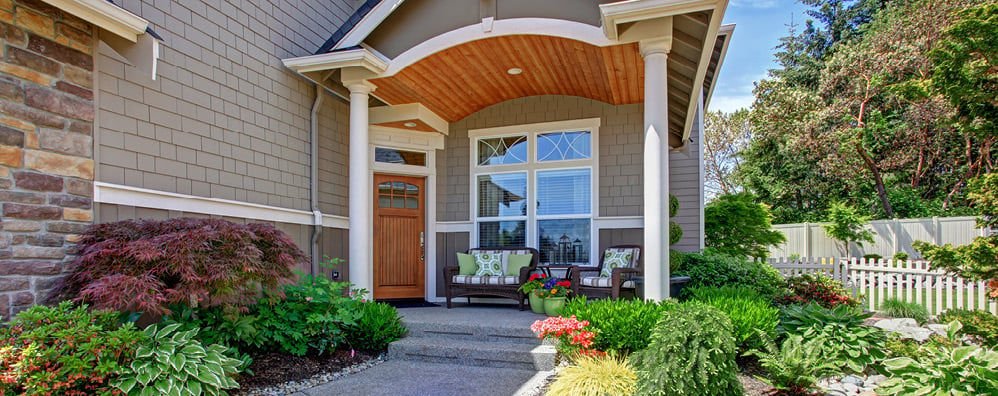 Spring Newsletter Cover Photo Showing Front Door of House