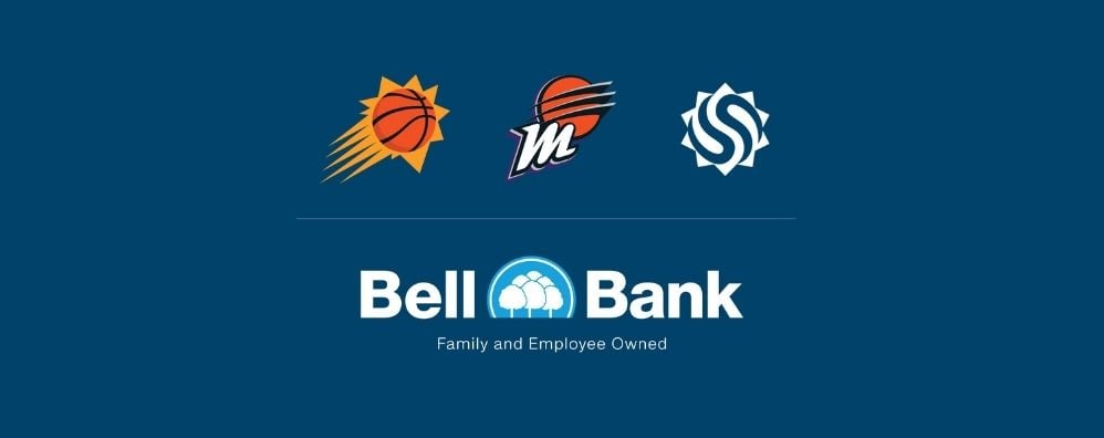 Bell Bank, Phoenix Suns, Mercury and Valley Suns Logos