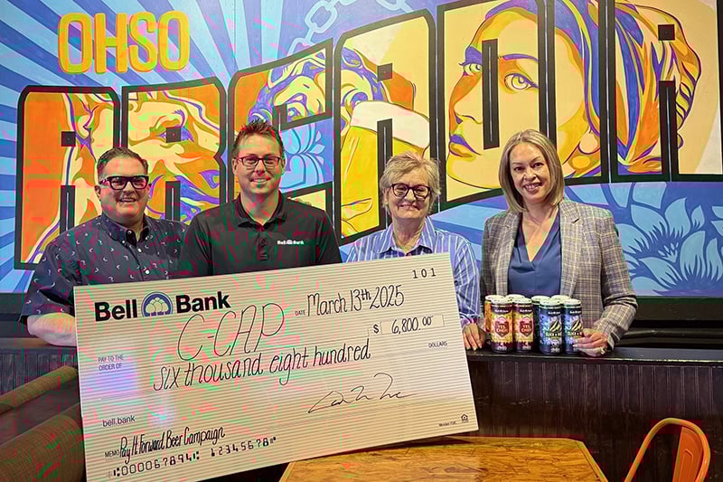 Kevin Barko, program director for C-CAP Arizona; Bell VP/commercial banker Aaron White; Amy Barko, program coordinator for C-CAP Arizona; and Bell VP/commercial banker Desirae Outcalt