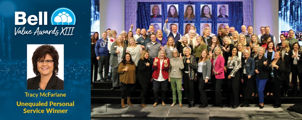 Bell Bank Bell Value Award - Unequaled Personal Service winner, Tracy McFarlane