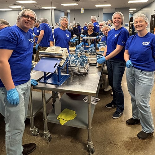 Bell Bank group photo, Feed My Starving Children