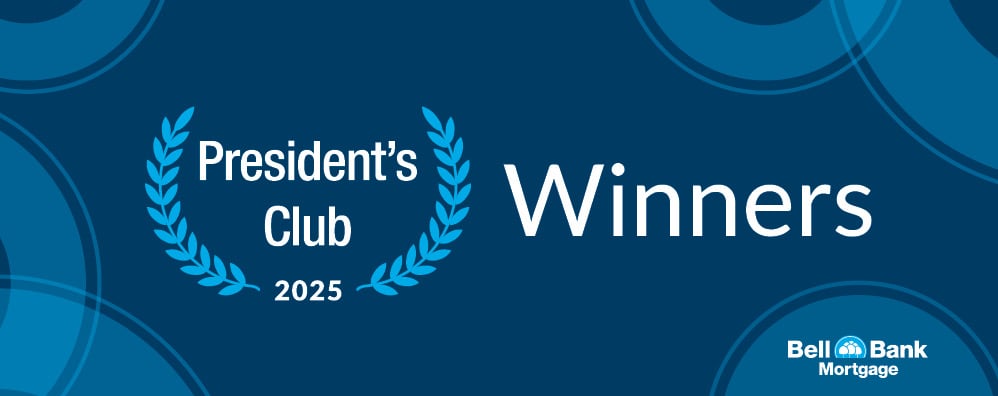 Bell Bank Mortgage President's Club Winners 2025 hero graphic