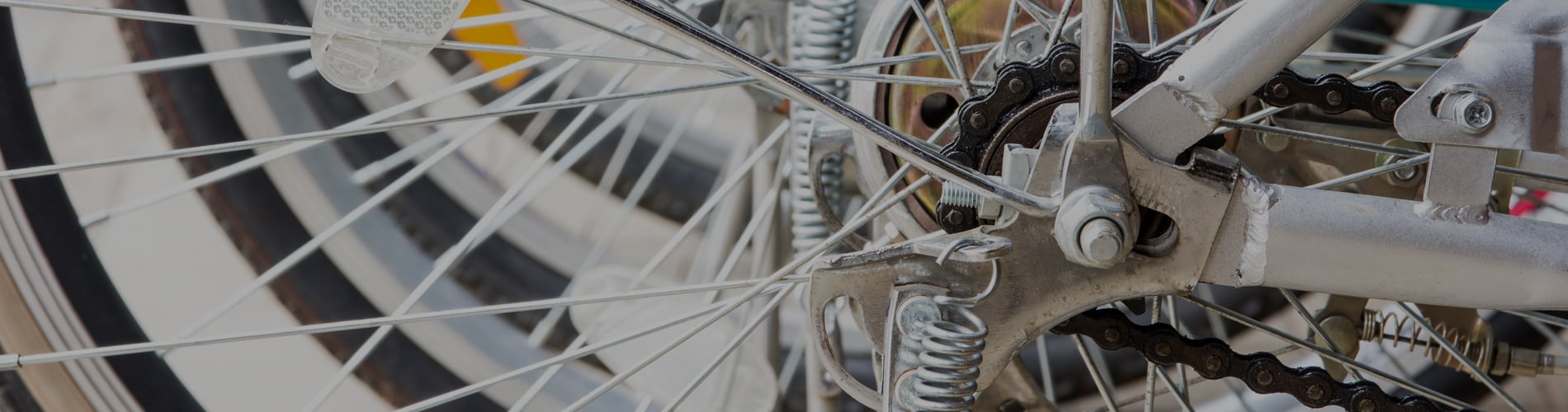 Close up of a bike tire
