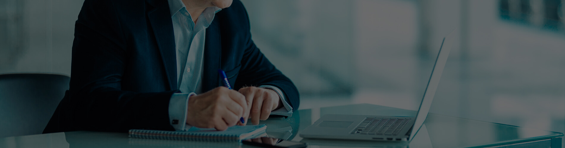 Man sitting at desk