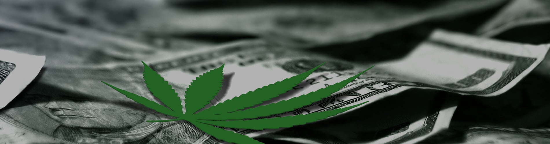 Marijuana leaf on U.S. money