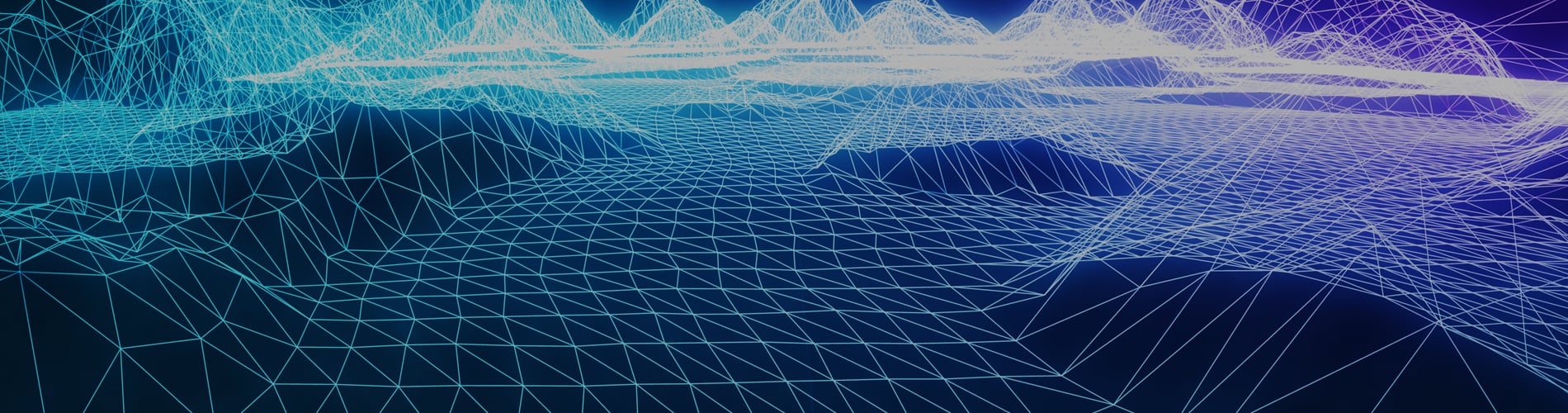 Abstract digital wireframe landscape