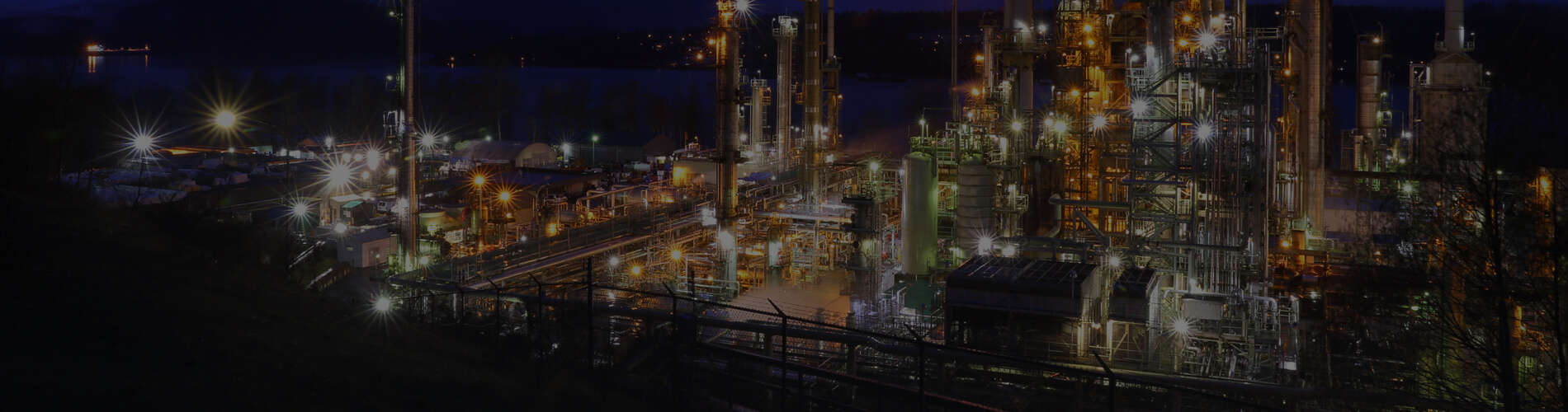 Oil rig night