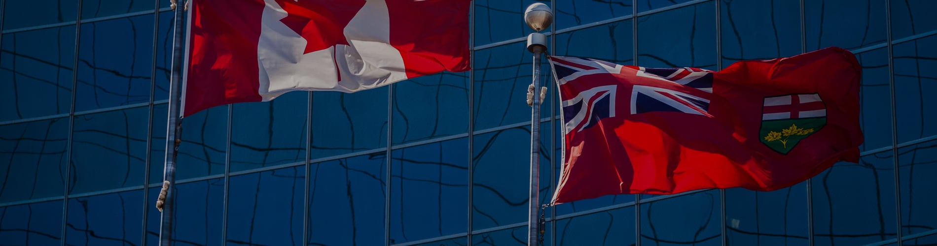 Canada and Ontario flags