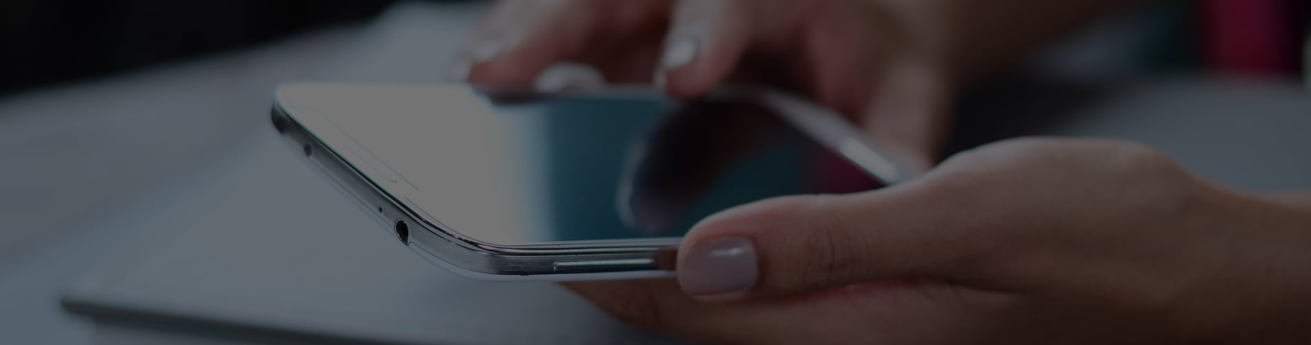 Woman holding phone