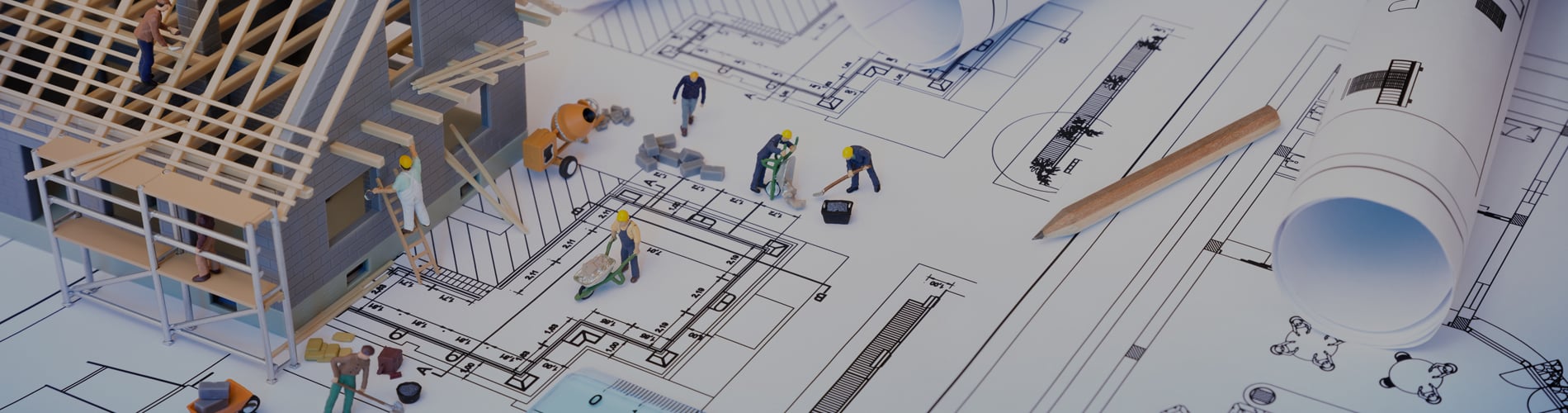 Construction on blueprints