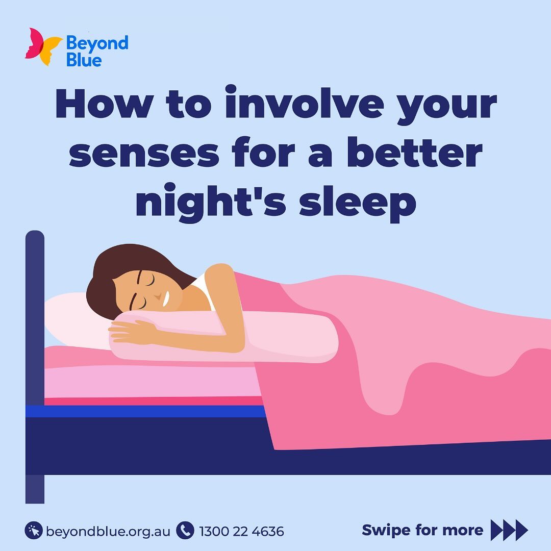 An illustration of someone getting ready for bed. How to involve your senses for a better night's sleep.