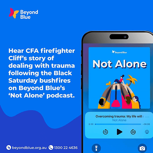 Note Alone Podcast slide for Cliff's Story
