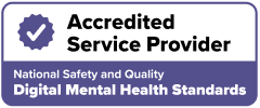 Accredited Service Provider, National Safety and Quality Digital Mental Health Standards.