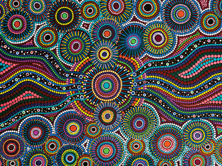 A Life Full of Colour Reconciliation Plan Artwork by Tamara May Murray - a proud member of the Barkindtji tribe.