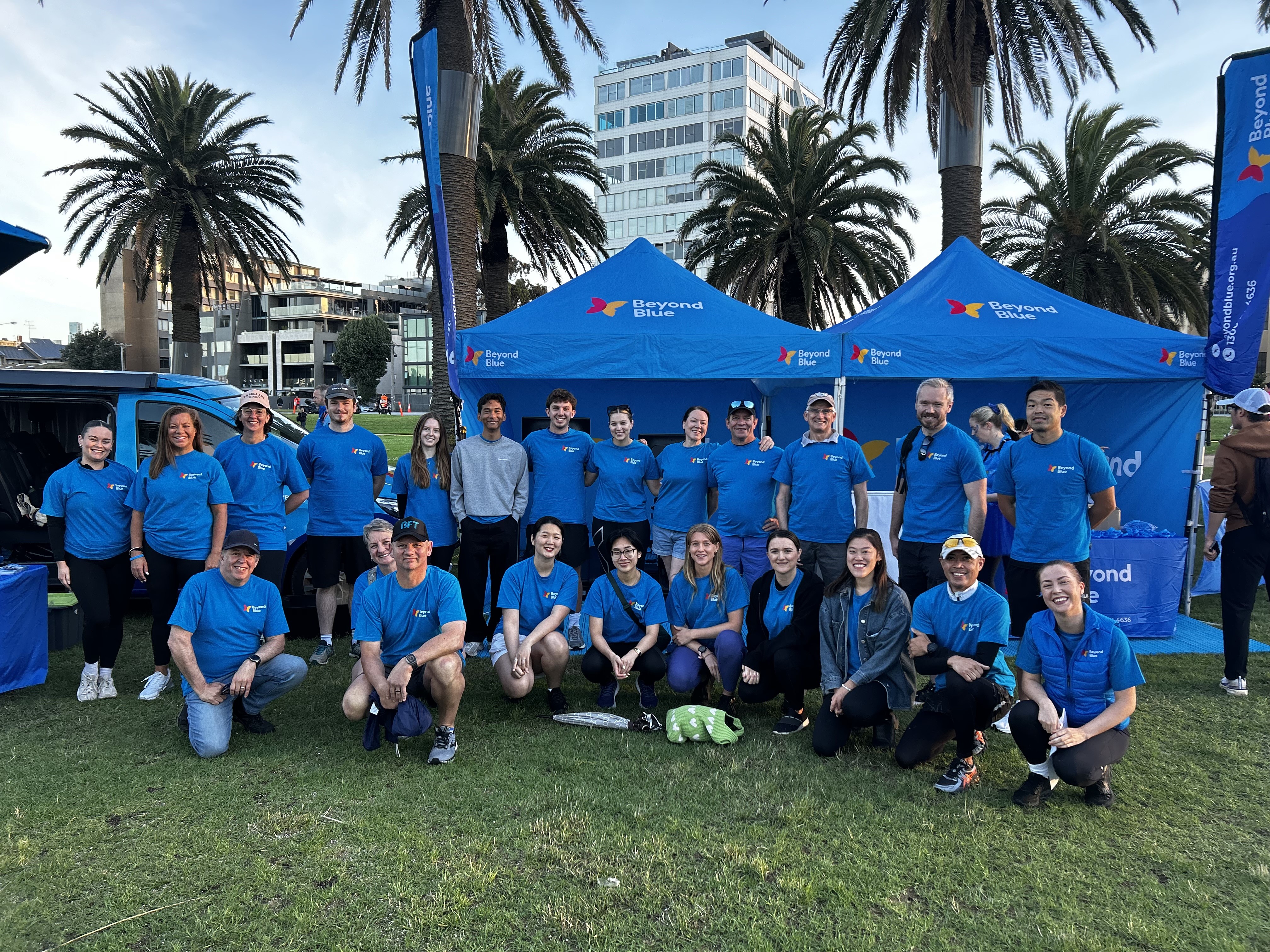 Beyond Blue volunteers at 2XU Wellness Run