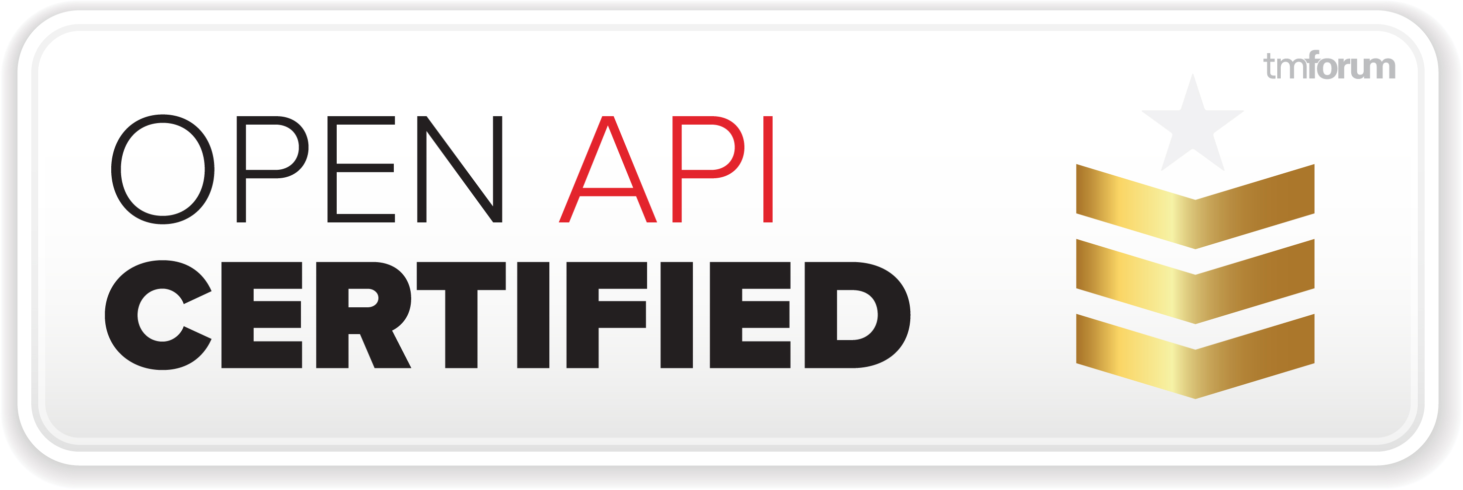 TM Forum Open API gold certified