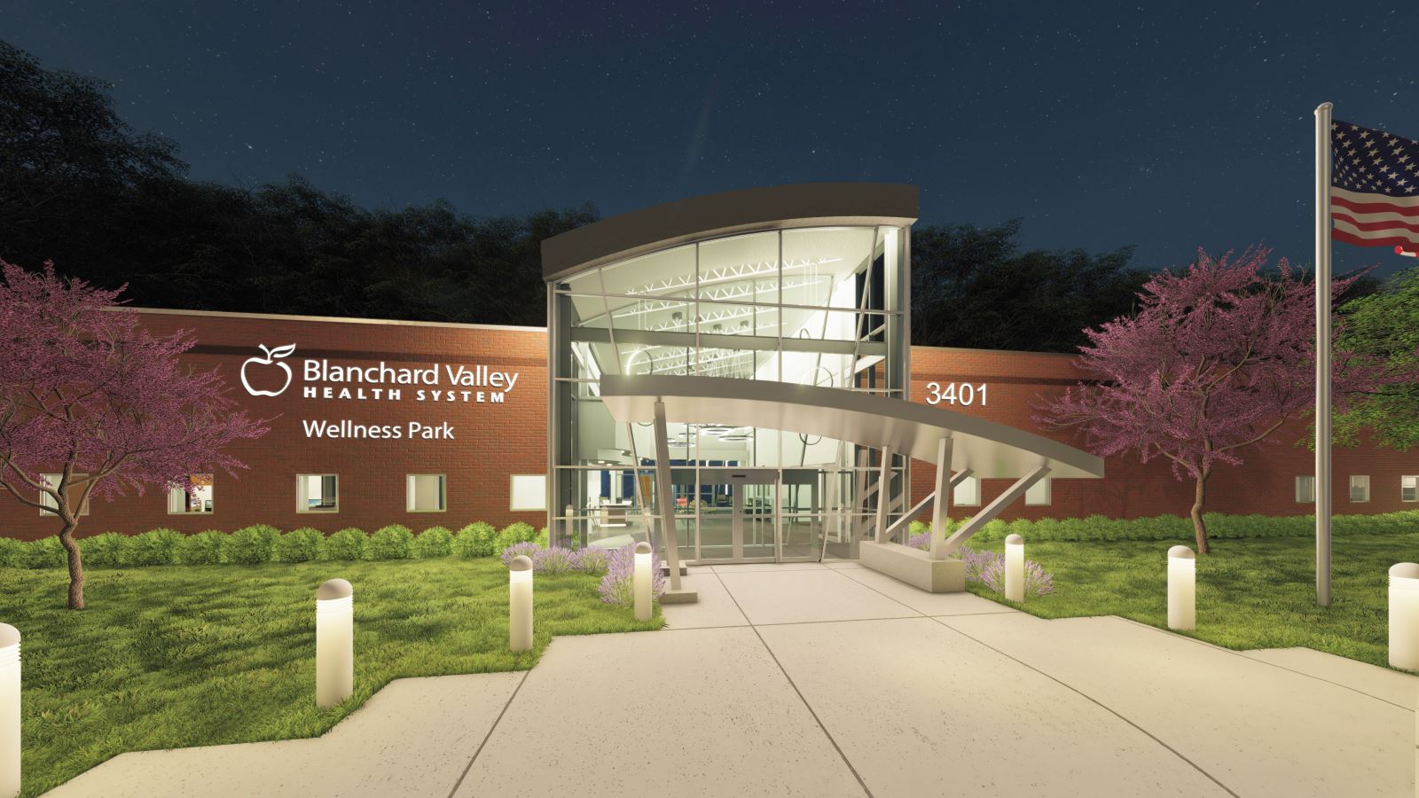 Front entrance of BVHS Wellness Park